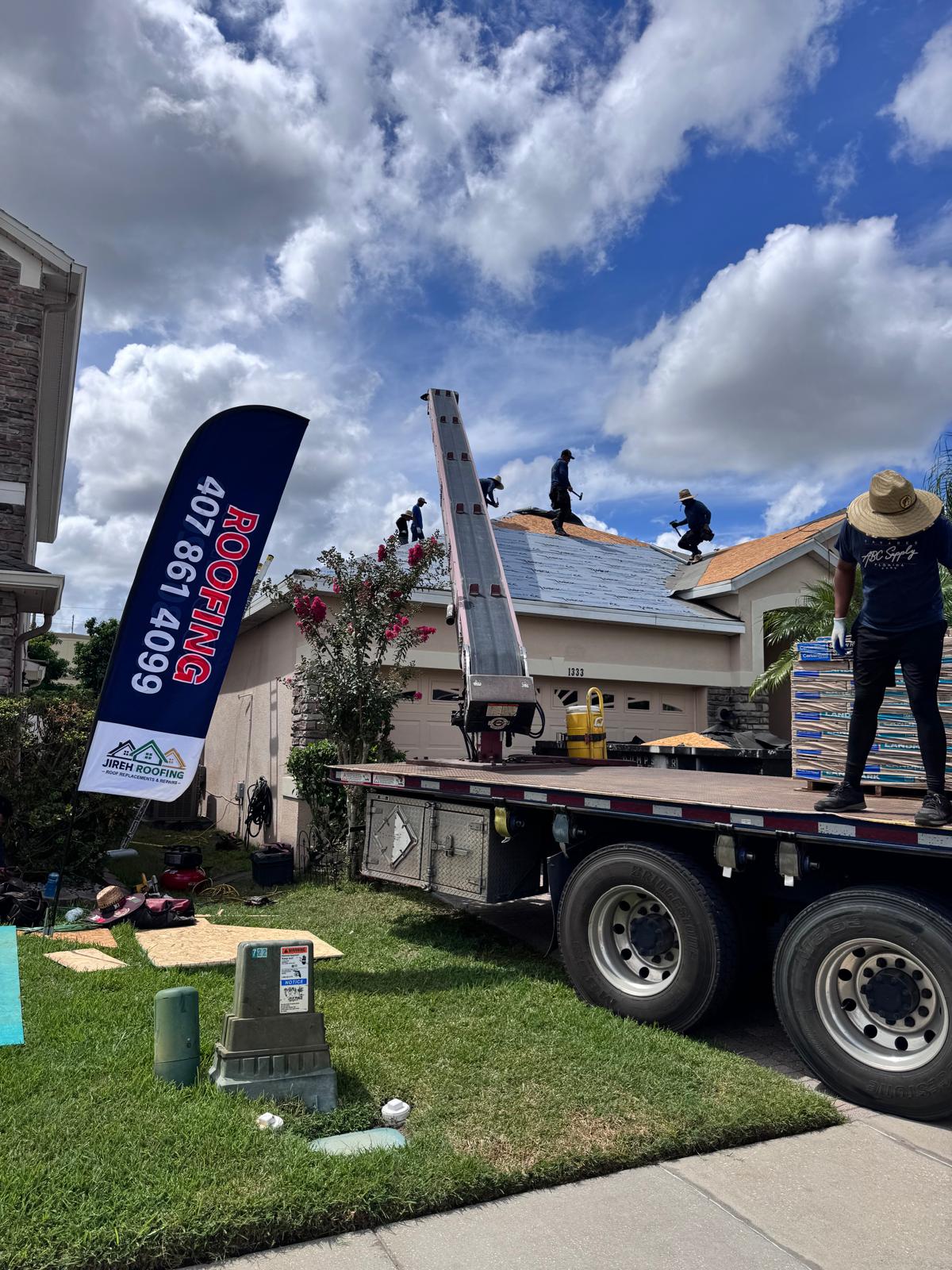 Jireh Roofing Project - Team at Work